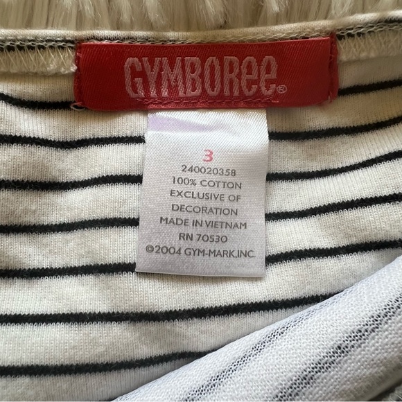 Vtg Gymboree Tropical Paradise Girl Striped Butterfly Knit Dress Size 3. - Picture 4 of 7